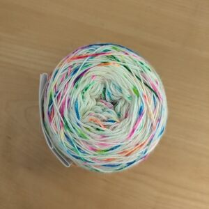 Hand Dyed Rainbow Speckle Sock Yarn